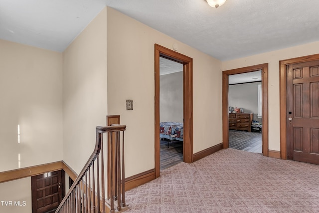 106 W Sycamore Ave, Big Stone Gap, VA 24219 - hall with an upstairs landing, carpet floors, and baseboards