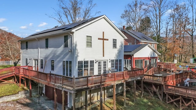 106 W Sycamore Ave, Big Stone Gap, VA 24219 - rear view of house featuring a deck and solar panels