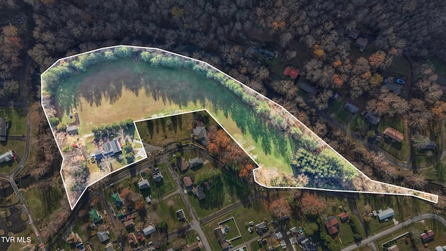 106 W Sycamore Ave, Big Stone Gap, VA 24219 - aerial map of property and surrounding area with property boundaries highlighted