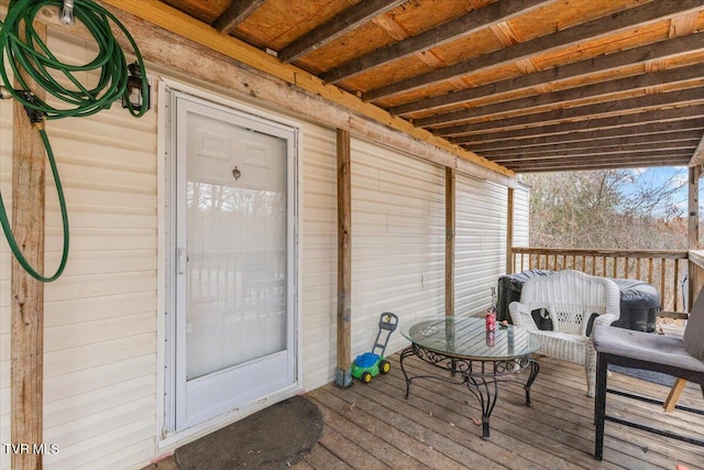 view of wooden deck