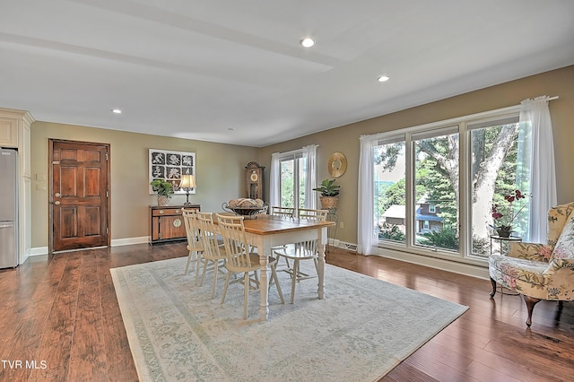 dining room featuring dark hardwood / wood-style floors