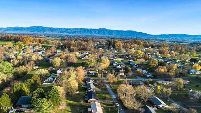 aerial view featuring a mountain view