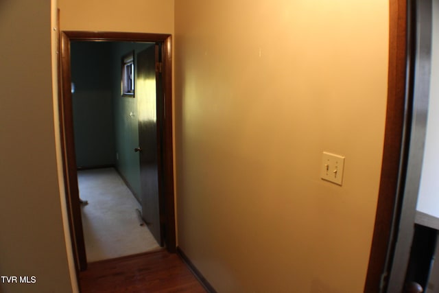 hall featuring hardwood / wood-style flooring