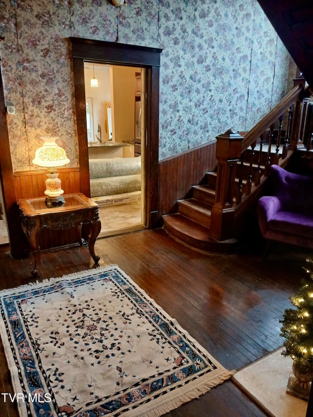 interior space with wood-type flooring