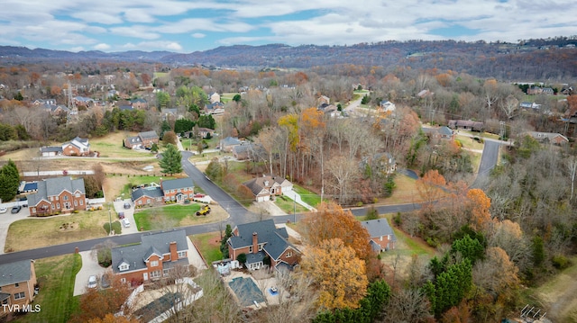 aerial view featuring a mountain view