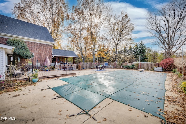 view of pool featuring a patio area