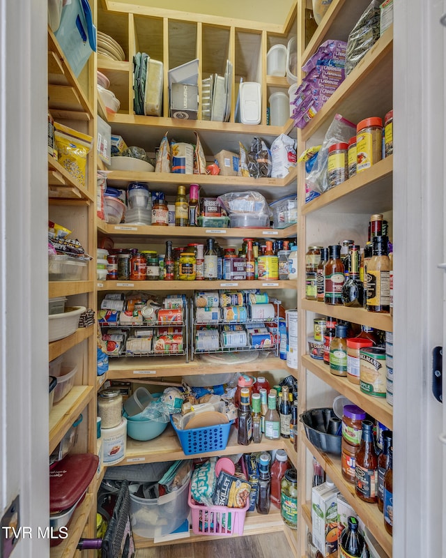 view of pantry