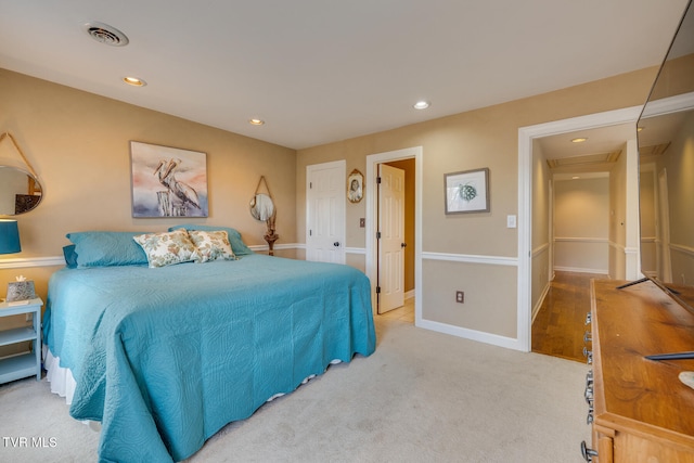 view of carpeted bedroom