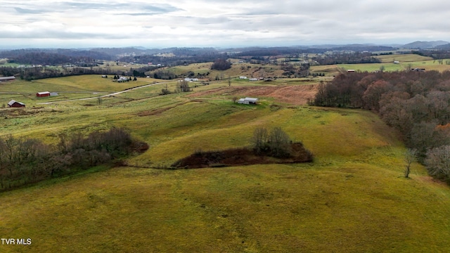 drone / aerial view featuring a rural view