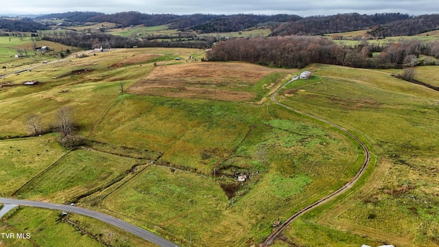 bird's eye view featuring a rural view