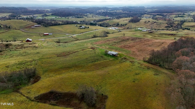 aerial view with a rural view