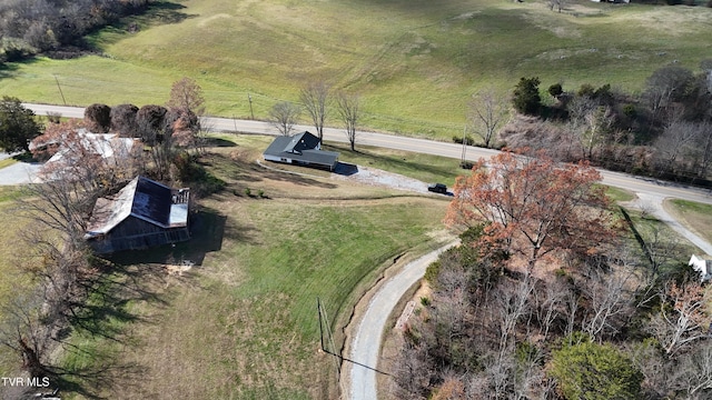 bird's eye view featuring a rural view