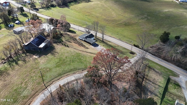 aerial view with a rural view