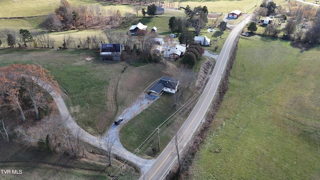 drone / aerial view featuring a rural view