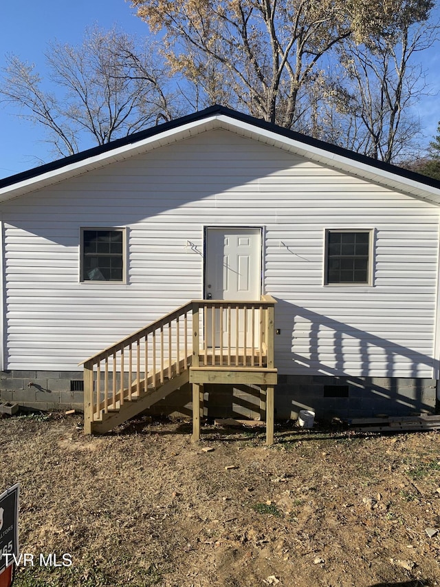 view of rear view of property