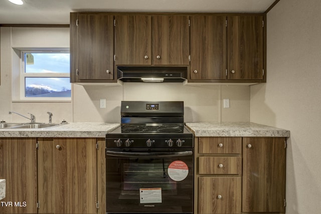 kitchen with gas stove and sink