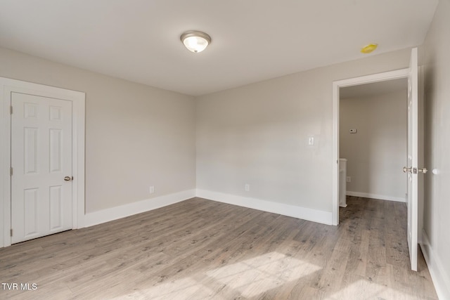 empty room featuring light hardwood / wood-style flooring