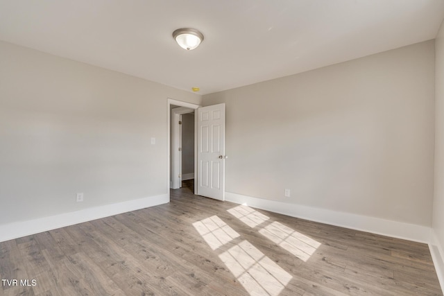 empty room featuring light wood-type flooring