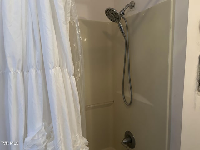 interior details with shower / bath combo