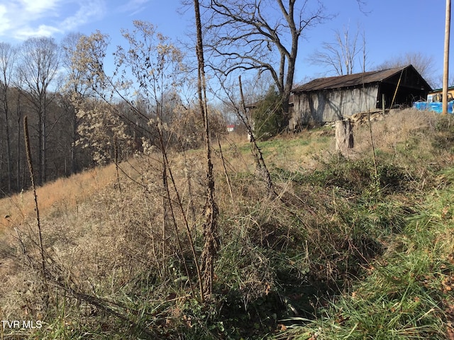 view of yard featuring an outbuilding