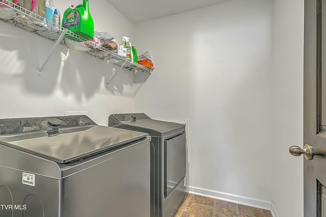 laundry room featuring washer and dryer