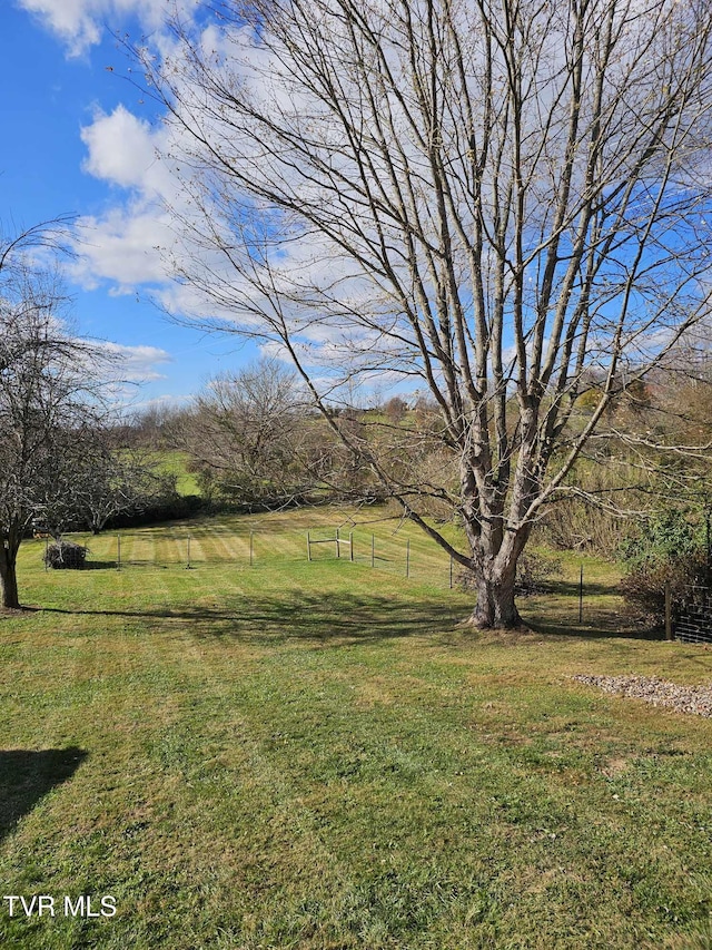 view of yard featuring a rural view