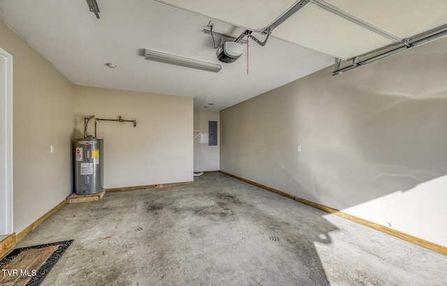 1505 Kensington Pl Unit 1505, Johnson City, TN 37615 - garage with electric water heater, a garage door opener, electric panel, and baseboards