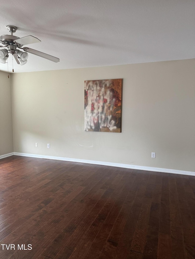1505 Kensington Pl Unit 1505, Johnson City, TN 37615 - unfurnished room featuring dark wood-style flooring, ceiling fan, and baseboards