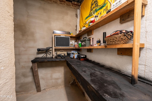 interior space with concrete flooring