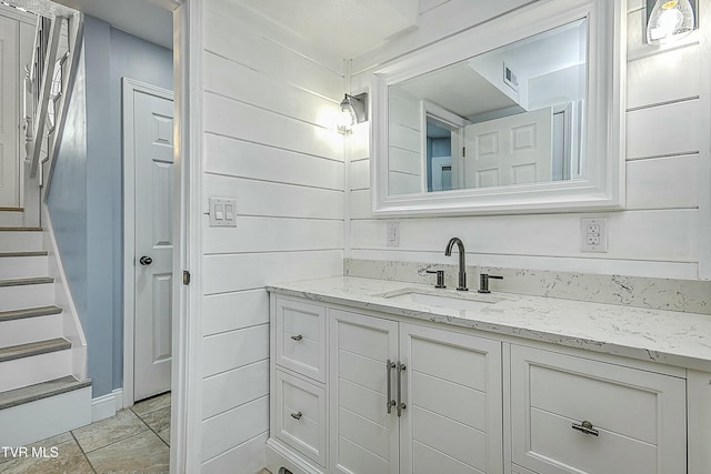 bathroom featuring visible vents and vanity