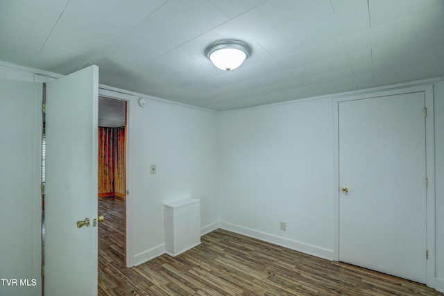 empty room featuring hardwood / wood-style floors