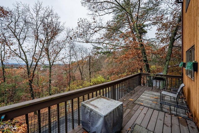 view of wooden deck