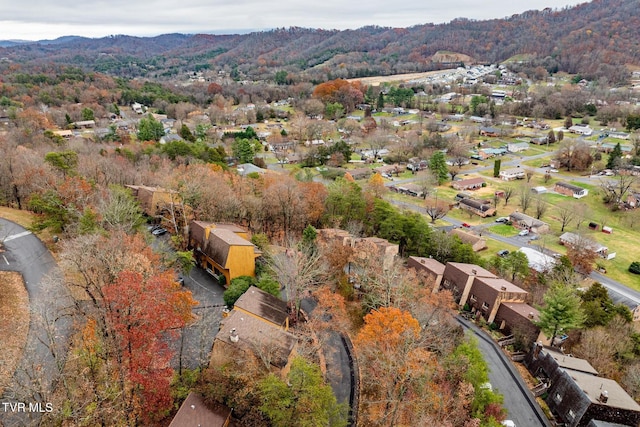 aerial view featuring a mountain view