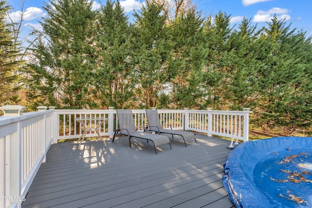 view of wooden deck