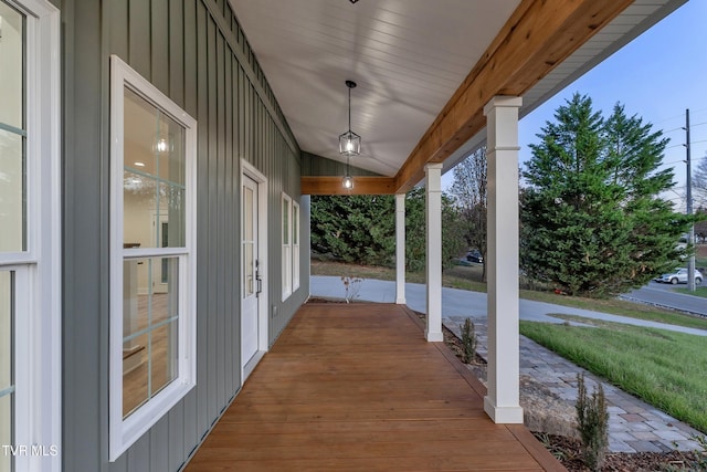 view of patio with a porch