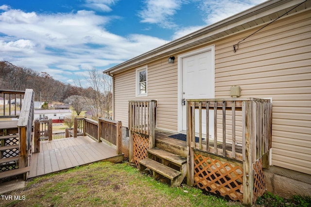 view of wooden deck