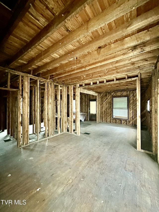 misc room with wooden ceiling