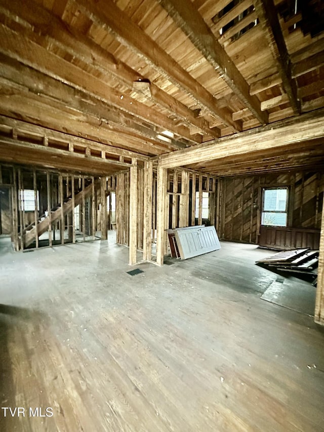 misc room featuring wood-type flooring