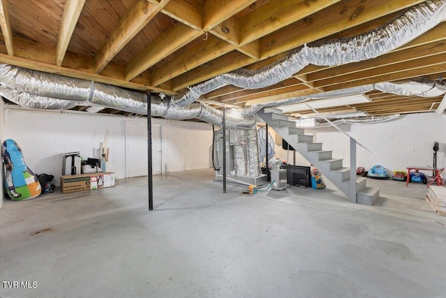 311 Dry Fork Rd, Del Rio, TN 37727 - unfinished below grade area with stairs