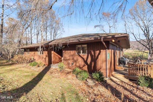 exterior space with a wooden deck