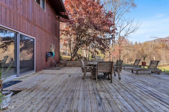 view of wooden terrace