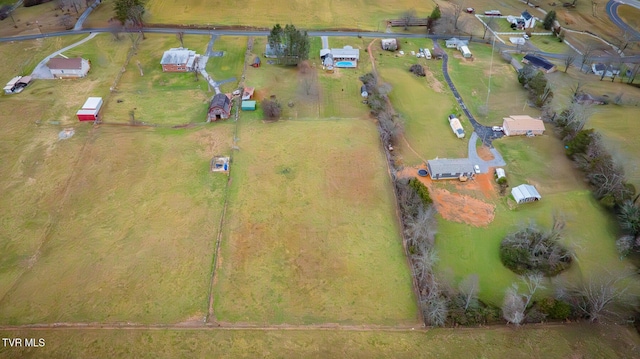 bird's eye view featuring a rural view