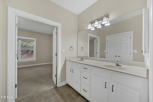 bathroom with vanity