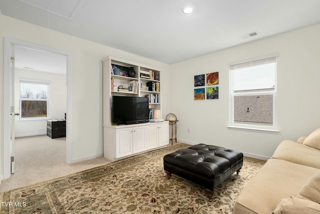 view of carpeted living room