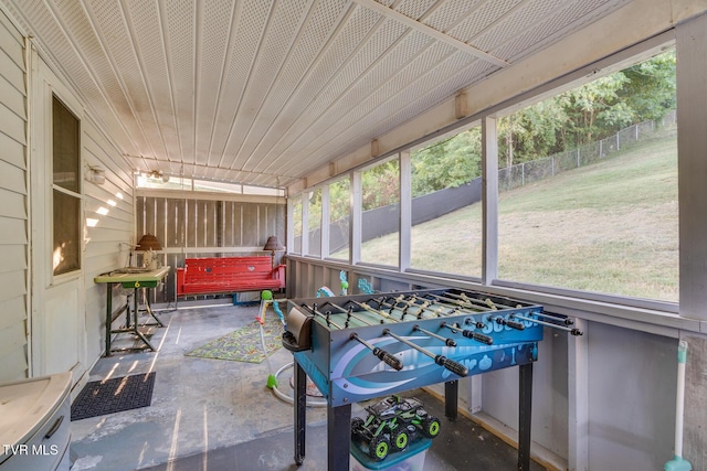 view of sunroom