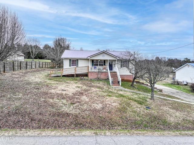 view of front of home with a porch