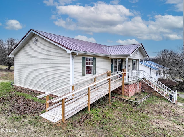 exterior space with a porch