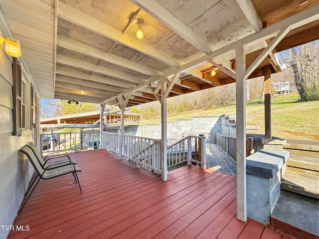 view of wooden deck