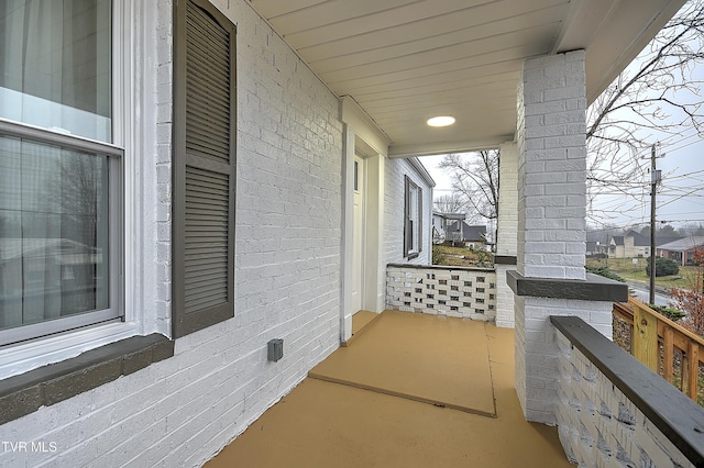 view of patio / terrace featuring covered porch