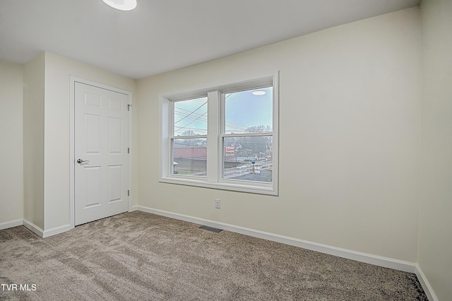 view of carpeted empty room